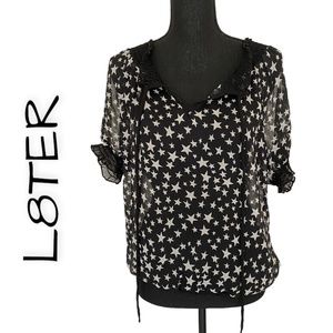 L8TER Super-Fun Sheer Top, Size Large